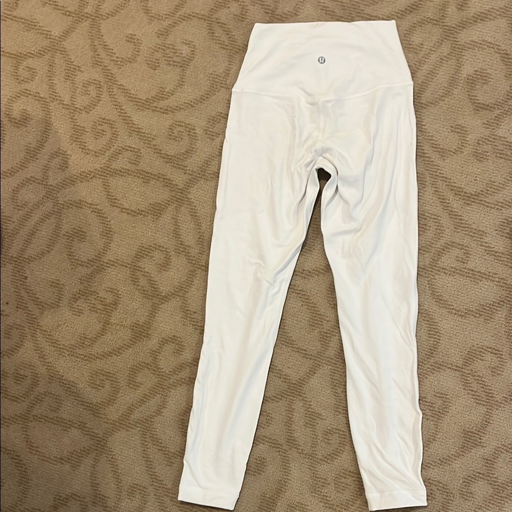 White High-Waisted Leggings